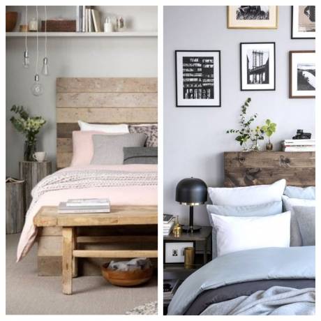 cabeceros de madera natural