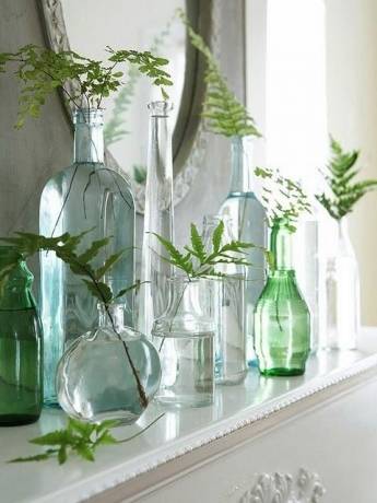 botellas bonitas en la decoración de tu casa