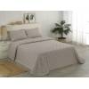 CONJUNTO COLCHA BORDADA TOPITOS TACTO SUAVE Y FUNDAS DE COJÍN (beige, Cama 180:280x270)