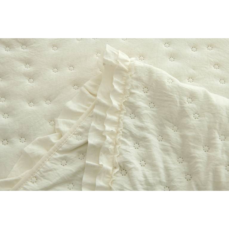 CONJUNTO COLCHA TOPITOS TACTO SUAVE Y FUNDAS DE COJIN (natural, Cama 090:180x270)