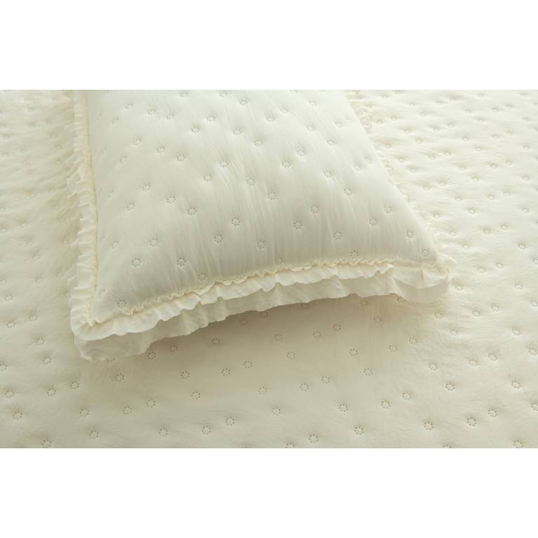 CONJUNTO COLCHA TOPITOS TACTO SUAVE Y FUNDAS DE COJIN (natural, Cama 090:180x270)
