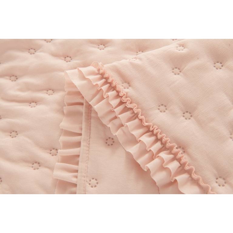 CONJUNTO COLCHA TOPITOS TACTO SUAVE Y FUNDAS DE COJIN (rosa, Cama 200:300x270)