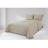 CONJUNTO COLCHA TOPITOS TACTO SUAVE Y FUNDAS DE COJIN (beige, Cama 090:180x270)