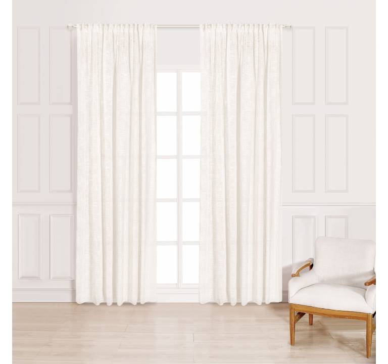 CORTINA CONFECCIONADA TEJIDO RÚSTICO