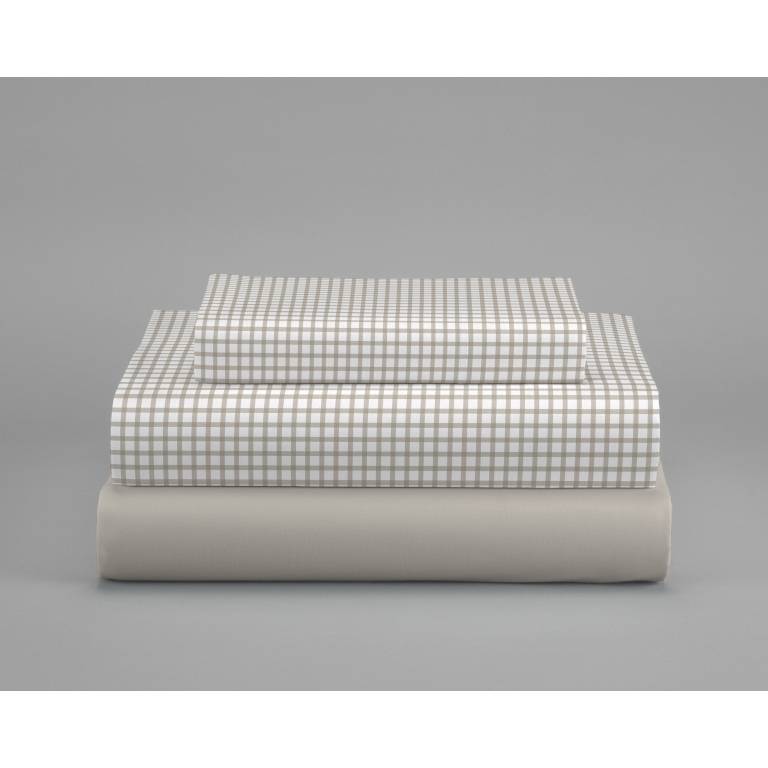 JUEGO FUNDA NÓRDICA ESTAMPADO VICHY (beige, Cama 180:260x270)