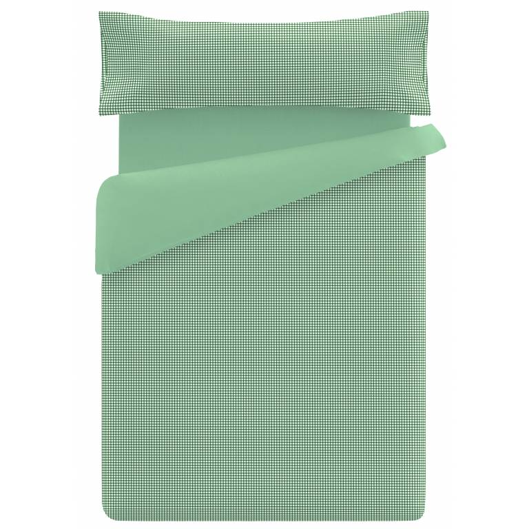 JUEGO FUNDA NÓRDICA ESTAMPADO VICHY (verde, Cama 90:155x270)