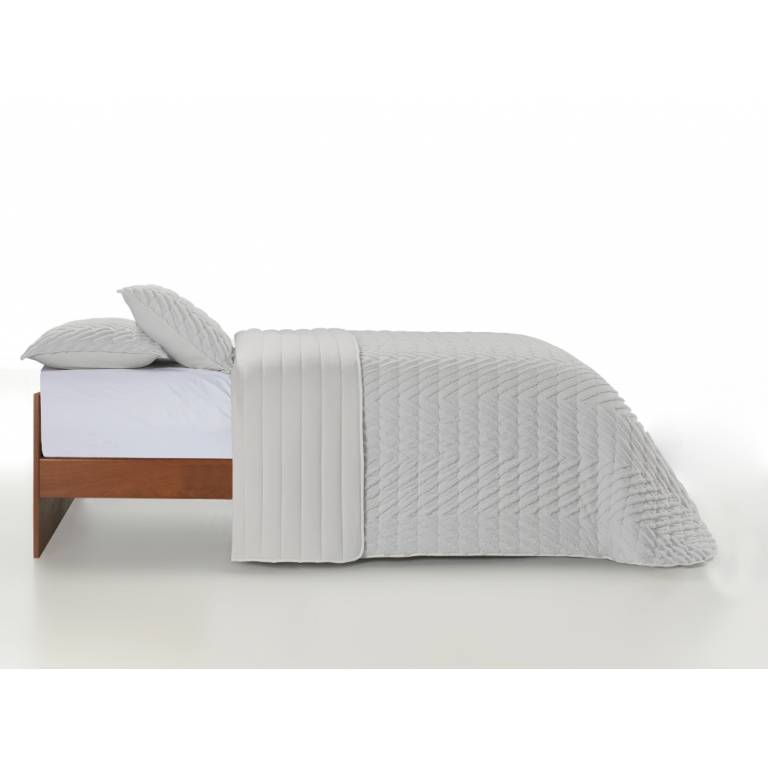 CONJUNTO COLCHA Y FUNDAS DE COJÍN (gris, Cama 180:280x262)