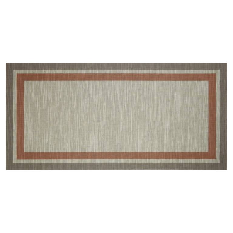 ALFOMBRA VINILO CENEFA RAYAS teja