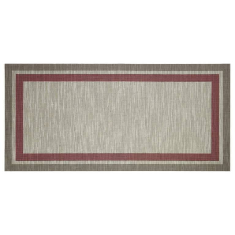 ALFOMBRA VINILO CENEFA RAYAS (vino, 70x140)