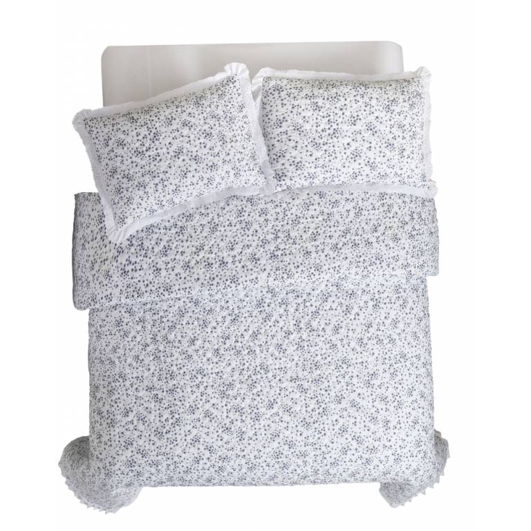 CONJUNTO COLCHA BOUTI Y FUNDAS DE COJÍN (azul, Cama 150:250x270)