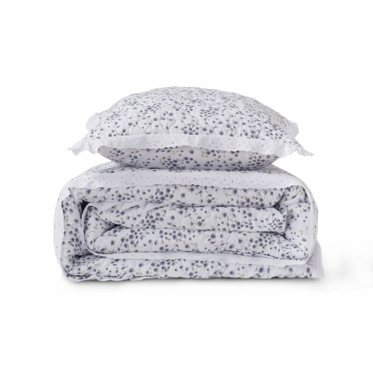 CONJUNTO COLCHA BOUTI Y FUNDAS DE COJÍN (azul, Cama 150:250x270)