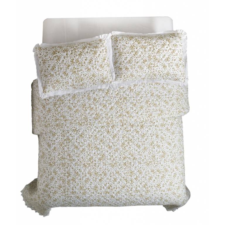 CONJUNTO COLCHA BOUTI Y FUNDAS DE COJÍN (amarillo, Cama 150:250x270)