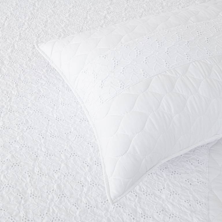 CONJUNTO COLCHA Y FUNDAS DE COJÍN (blanco, Cama 135:235x270)