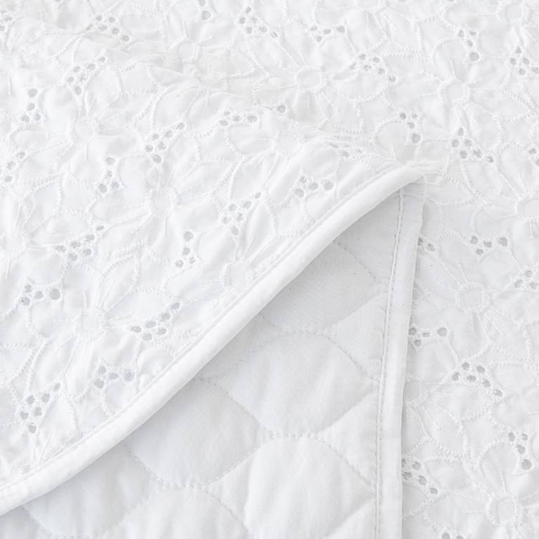 CONJUNTO COLCHA Y FUNDAS DE COJÍN (blanco, Cama 135:235x270)