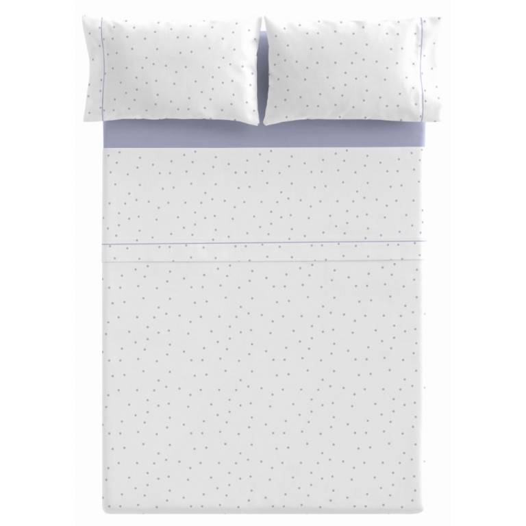 JUEGO SABANAS 3 PIEZAS ESTAMPADO TOPITOS (azul, Cama 150(2):240x270)