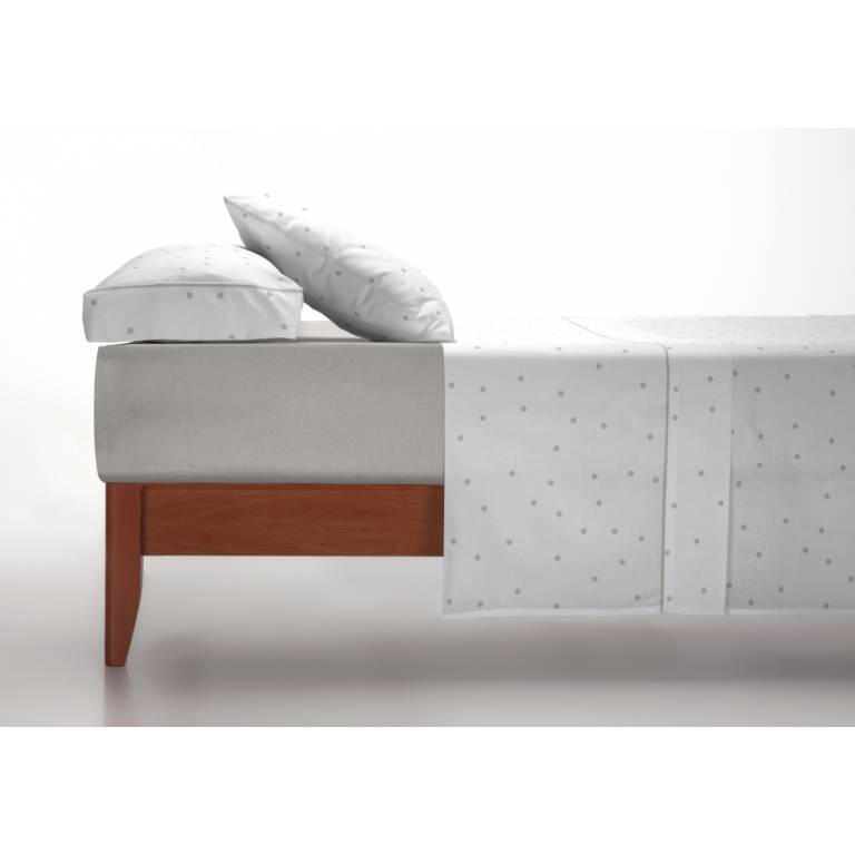 JUEGO SABANAS 3 PIEZAS ESTAMPADO TOPITOS (beige, Cama 90:160x270)