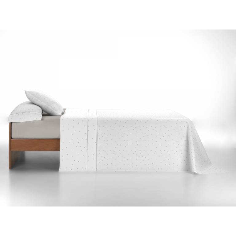 JUEGO SABANAS 3 PIEZAS ESTAMPADO TOPITOS (beige, Cama 90:160x270)