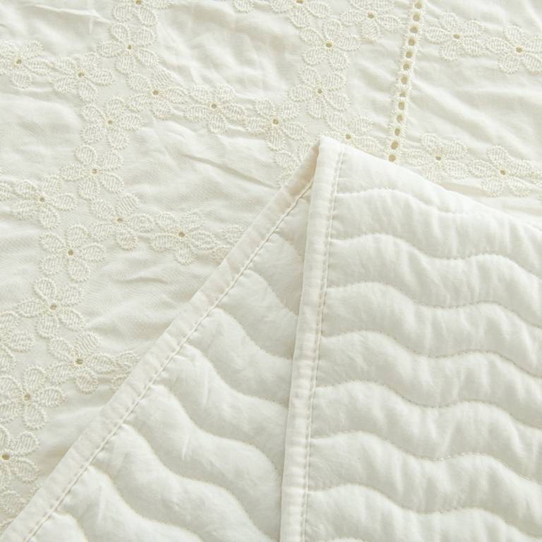 CONJUNTO COLCHA Y FUNDAS DE COJÍN (natural, Cama 135:235x270)