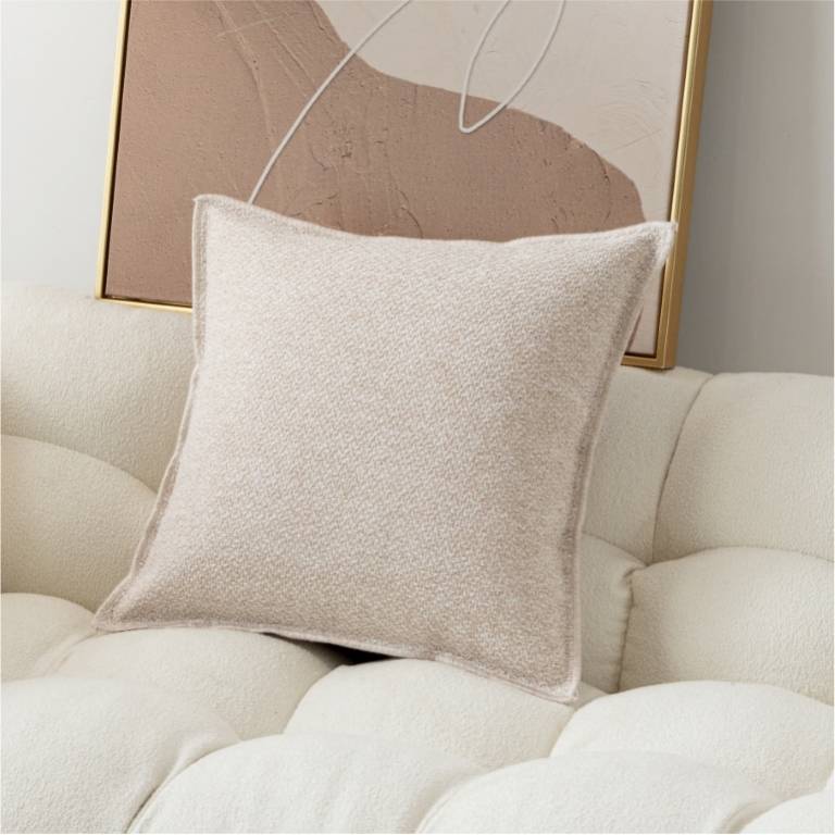 FUNDA DE COJÍN TWEED (natural, 45x45)