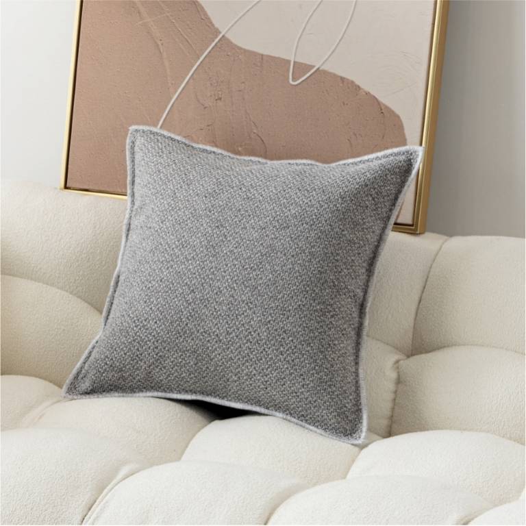 FUNDA DE COJÍN TWEED (gris, 45x45)