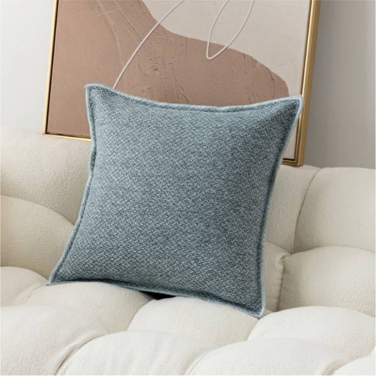 FUNDA DE COJÍN TWEED (45x45, AQUA)