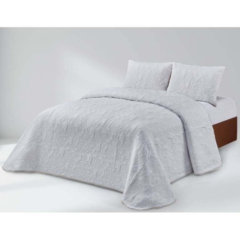 CONJUNTO COLCHA PIQUÉ Y FUNDAS DE COJÍN natural