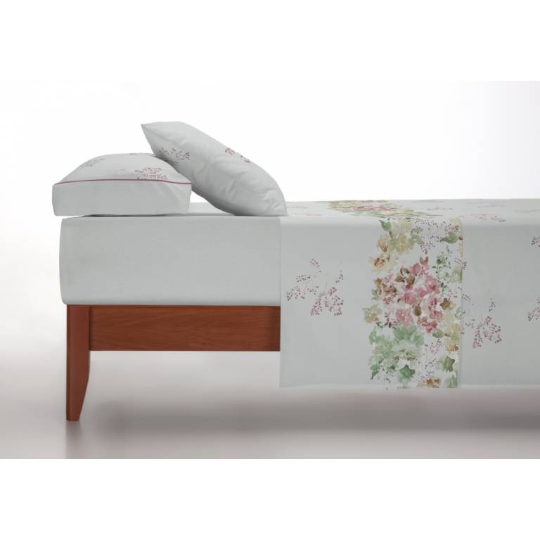 JUEGO SÁBANAS 3 PIEZAS ESTAMPADO HOJAS (rojo, Cama 180:270x270)