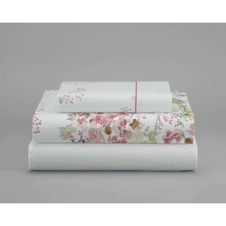 JUEGO SÁBANAS 3 PIEZAS ESTAMPADO HOJAS (rojo, Cama 180:270x270)