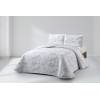 CONJUNTO COLCHA ESTAMPADO DE FLORES Y FUNDAS DE COJÍN (gris, Cama 105:200x270)
