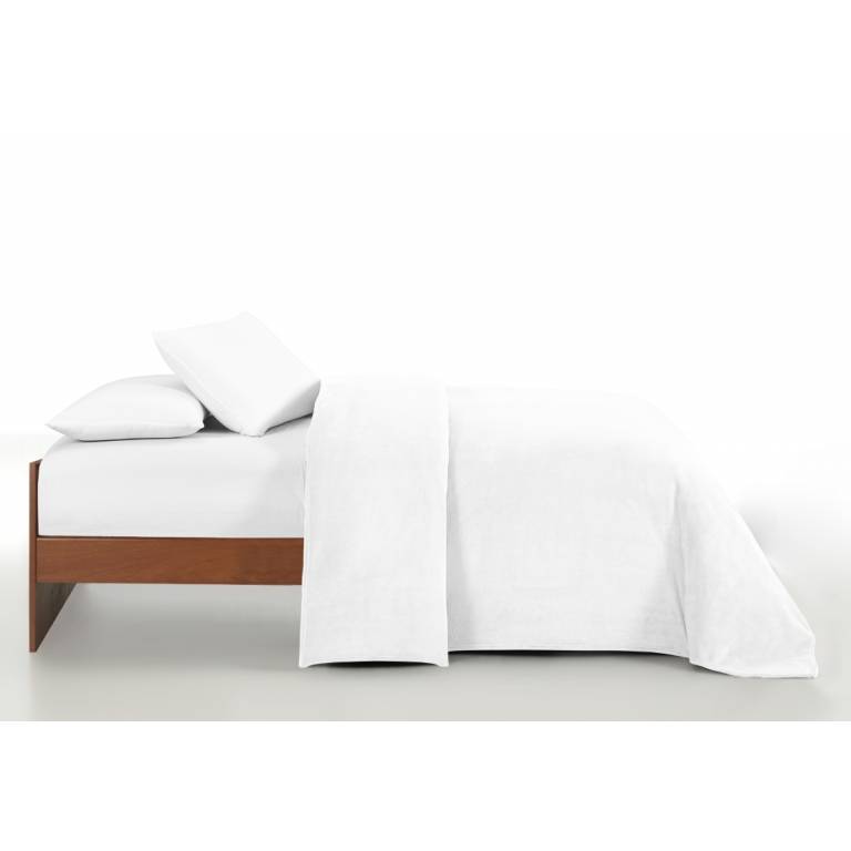 MANTA DE CAMA TACTO SEDA SÚPER SUAVE (blanco, Cama 135:220x240)