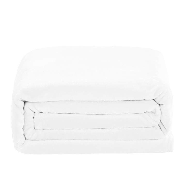 MANTA DE CAMA TACTO SEDA SÚPER SUAVE (blanco, Cama 135:220x240)