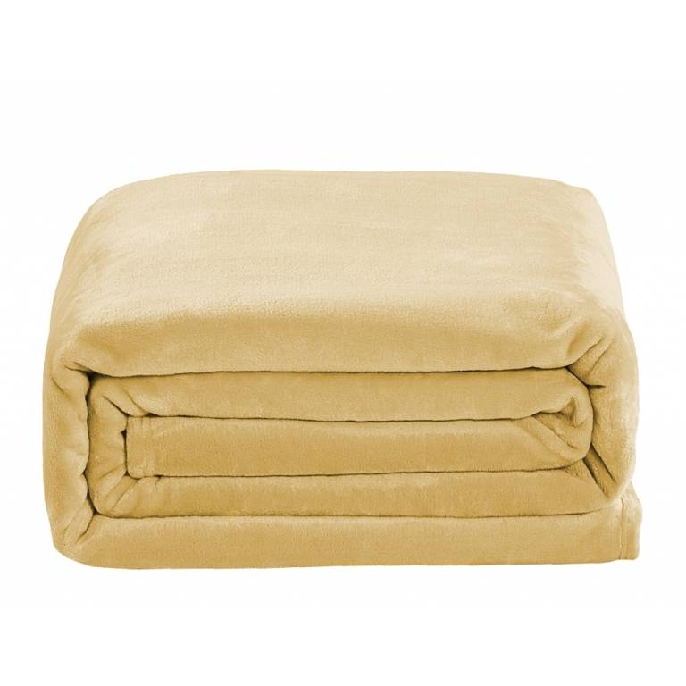 MANTA DE CAMA TACTO SEDA SÚPER SUAVE (oro, Cama 150:240x240)