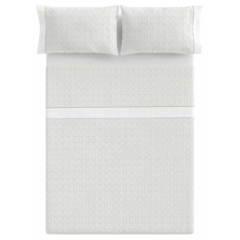 JUEGO SÁBANAS 3 PIEZAS ESTAMPADO GEOMÉTRICO (beige, Cama 200:280x270)