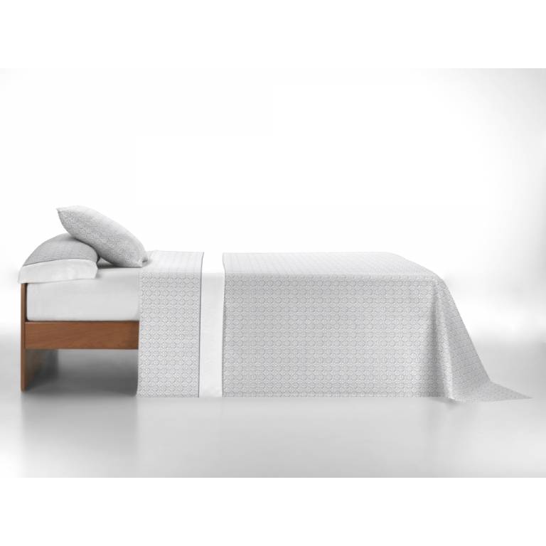 JUEGO SÁBANAS 3 PIEZAS ESTAMPADO GEOMÉTRICO (azul, Cama 180:270x270)