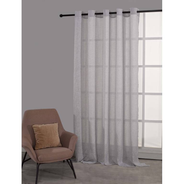 CORTINA CONFECCIONADA OLLADOS gris