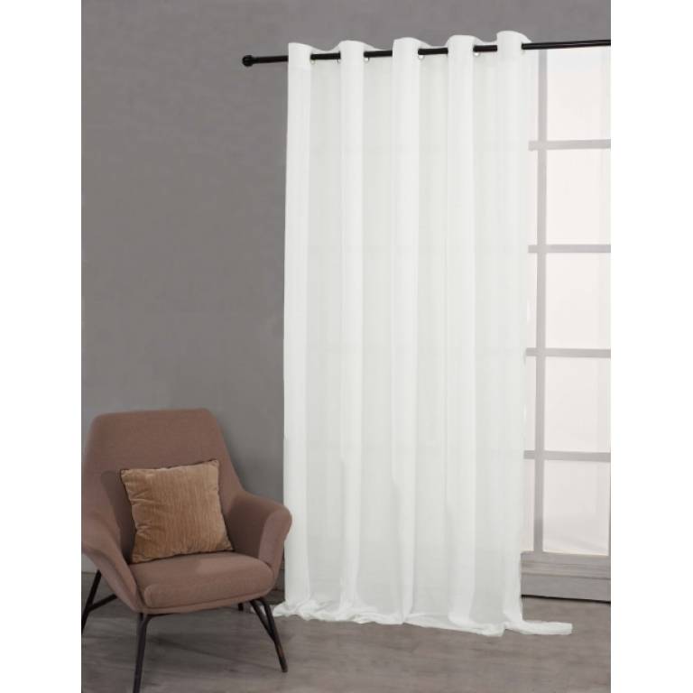 CORTINA CONFECCIONADA OLLADOS blanco