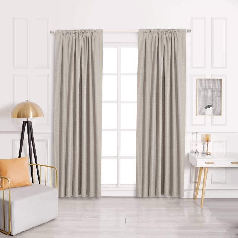 CORTINA CONFECCIONADA SEMIOPACA (gris, 200x270)