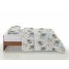 CONJUNTO COLCHA BOUTI ESTAMPADO DE FLORES Y FUNDAS DE COJIN (azul, Cama 135:235x270)