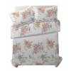 CONJUNTO COLCHA BOUTI ESTAMPADO DE FLORES Y FUNDAS DE COJIN (oro, Cama 135:235x270)