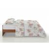 CONJUNTO COLCHA BOUTI ESTAMPADO DE FLORES Y FUNDAS DE COJIN (oro, Cama 135:235x270)