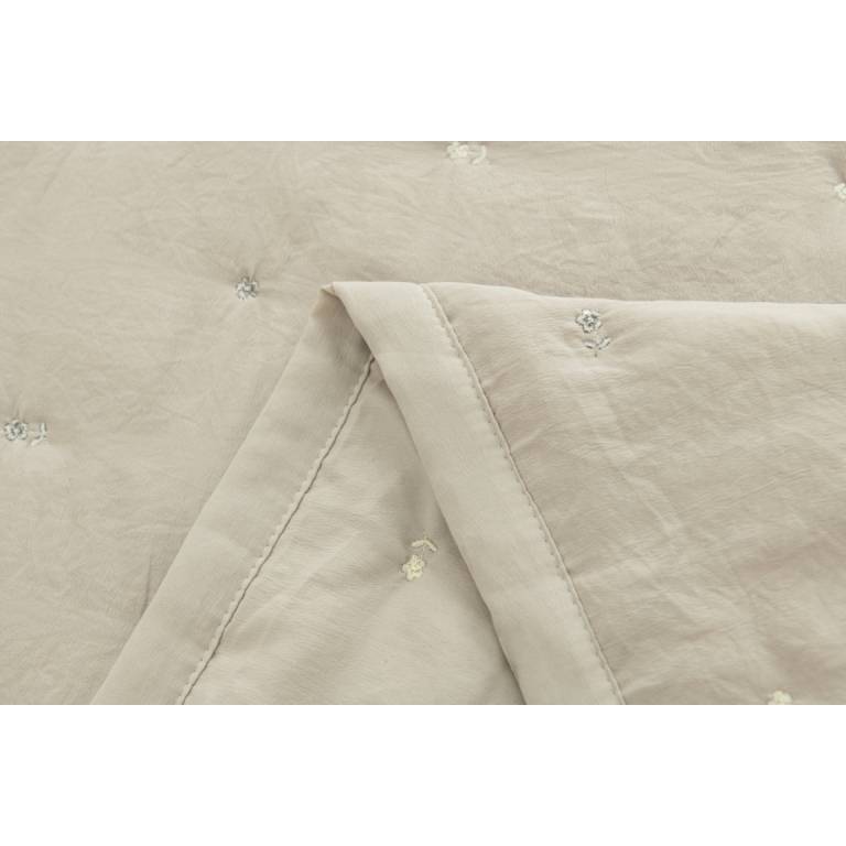 CONJUNTO COLCHA BORDADA TACTO SUAVE Y FUNDAS DE COJIN (beige, Cama 135:235x270)