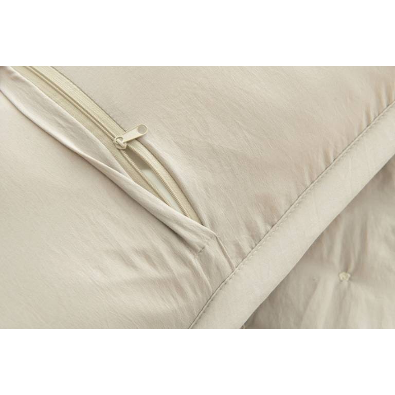 CONJUNTO COLCHA BORDADA TACTO SUAVE Y FUNDAS DE COJIN (beige, Cama 135:235x270)