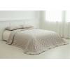 CONJUNTO COLCHA BORDADA TACTO SUAVE Y FUNDAS DE COJIN (beige, Cama 135:235x270)