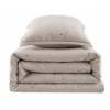 CONJUNTO COLCHA BORDADA TACTO SUAVE Y FUNDAS DE COJIN (beige, Cama 135:235x270)