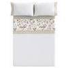 JUEGO SABANAS FLORES 3 PIEZAS (beige, Cama 160:240x270)