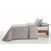 CONJUNTO COLCHA CUADRITOS PIQUÉ Y FUNDAS DE COJÍN (beige, Cama 105:200x270)