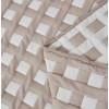 CONJUNTO COLCHA CUADRITOS PIQUÉ Y FUNDAS DE COJÍN (beige, Cama 105:200x270)