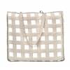 CONJUNTO COLCHA CUADRITOS PIQUÉ Y FUNDAS DE COJÍN (beige, Cama 105:200x270)