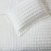 CONJUNTO COLCHA CUADRITOS PIQUÉ Y FUNDAS DE COJÍN (blanco, Cama 150:250x270)