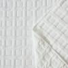 CONJUNTO COLCHA CUADRITOS PIQUÉ Y FUNDAS DE COJÍN (blanco, Cama 150:250x270)